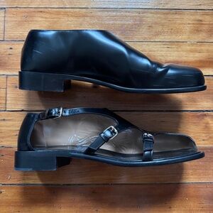 Tory Burch Multi-Buckle Monk Strap Leather Flats